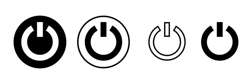 Power icon vector illustration. Power Switch sign and symbol. Electric power Stock Illustration