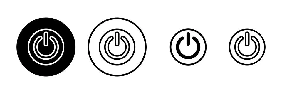 Power icon vector illustration. Power Switch sign and symbol. Electric power Stock Illustration