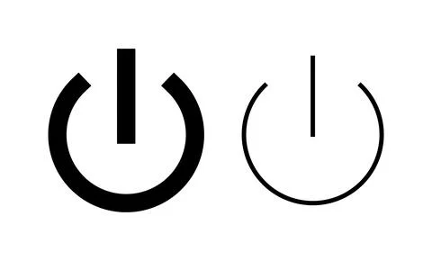 Power icon vector. Power Switch sign and symbol. Electric power Illustrazione stock