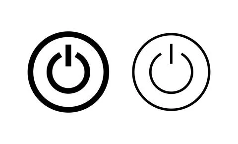 Power icon vector. Power Switch sign and symbol. Electric power Stock Illustration