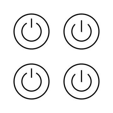 Power icon vector. Power Switch sign and symbol. Electric power Illustrazione stock