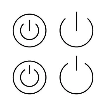 Power icon vector. Power Switch sign and symbol. Electric power Stock Illustration