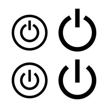 Power icon vector. Power Switch sign and symbol. Electric power Illustrazione stock