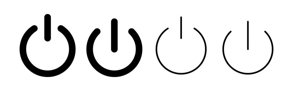 Power icon vector. Power Switch sign and symbol. Electric power Illustrazione stock