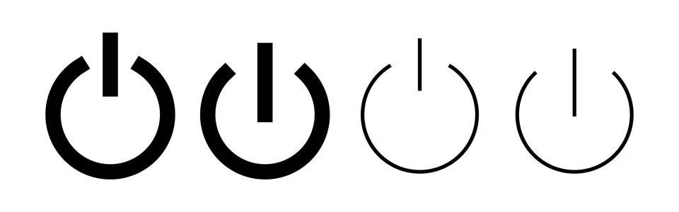 Power icon vector. Power Switch sign and symbol. Electric power Illustrazione stock