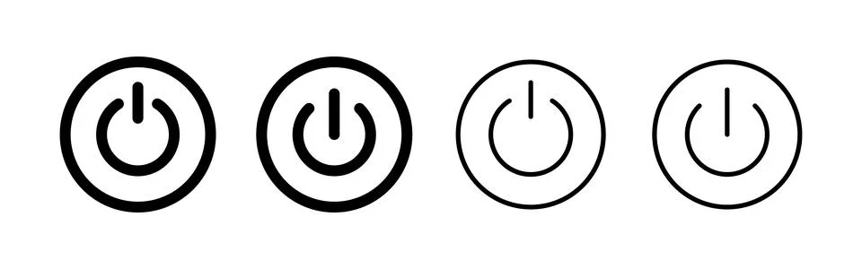 Power icon vector. Power Switch sign and symbol. Electric power Stock Illustration