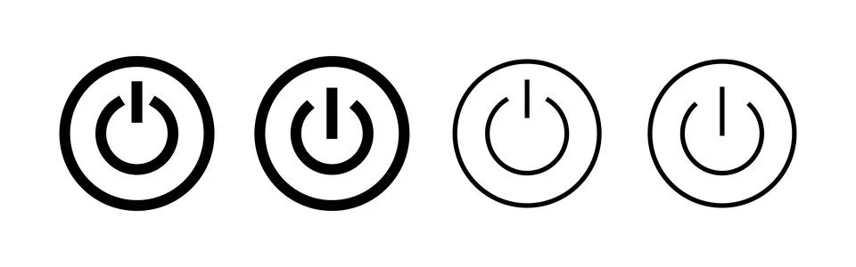 Power icon vector. Power Switch sign and symbol. Electric power Stock Illustration