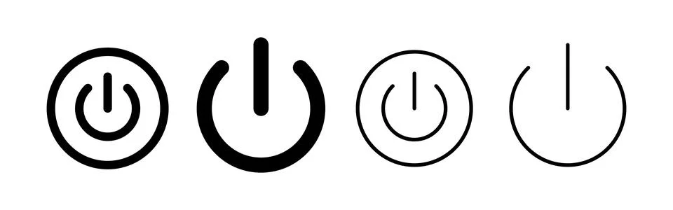 Power icon vector. Power Switch sign and symbol. Electric power Illustrazione stock