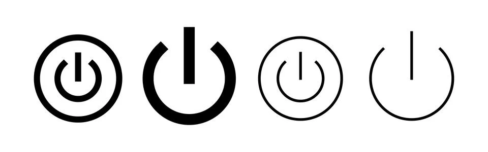 Power icon vector. Power Switch sign and symbol. Electric power Illustrazione stock