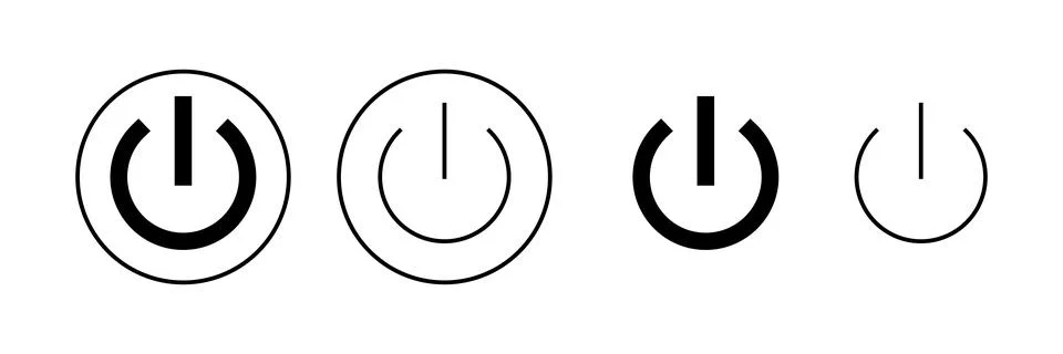 Power icon vector. Power Switch sign and symbol. Electric power Illustrazione stock