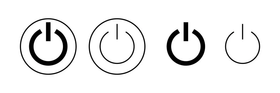 Power icon vector. Power Switch sign and symbol. Electric power Illustrazione stock