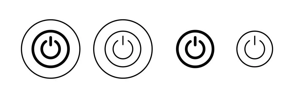 Power icon vector. Power Switch sign and symbol. Electric power Stock Illustration