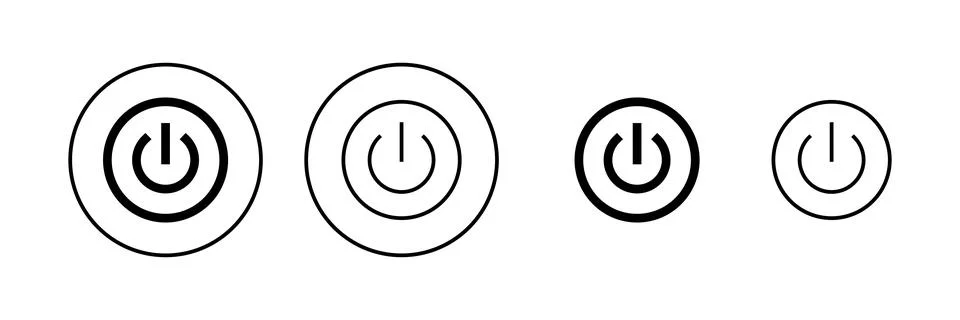 Power icon vector. Power Switch sign and symbol. Electric power Illustrazione stock
