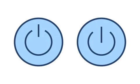 Power icon vector. Power Switch sign and symbol. Electric power Illustrazione stock