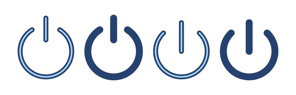 Power icon vector. Power Switch sign and symbol. Electric power Stock Illustration