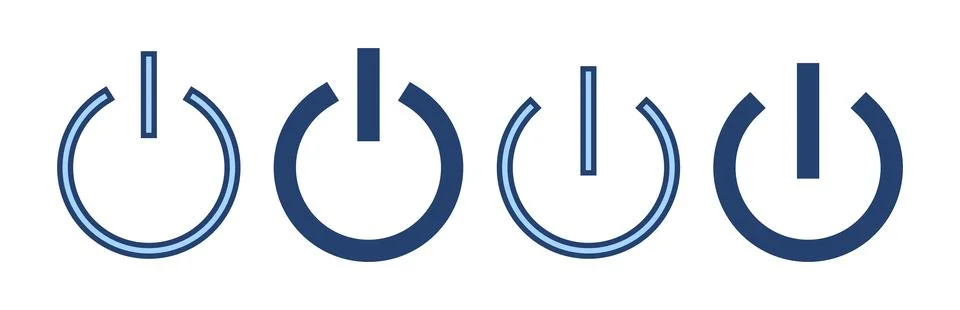 Power icon vector. Power Switch sign and symbol. Electric power Stock Illustration