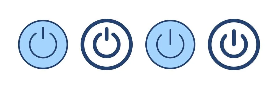 Power icon vector. Power Switch sign and symbol. Electric power Illustrazione stock