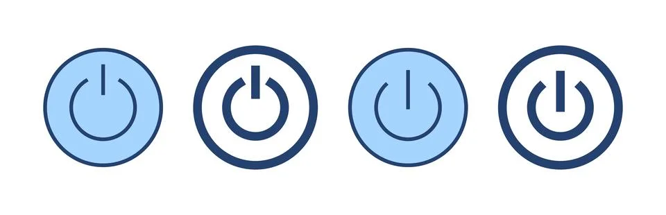 Power icon vector. Power Switch sign and symbol. Electric power Illustrazione stock