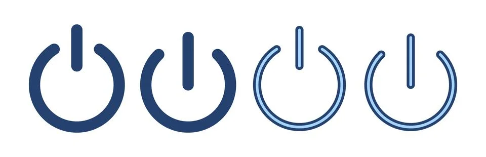 Power icon vector. Power Switch sign and symbol. Electric power Stock Illustration