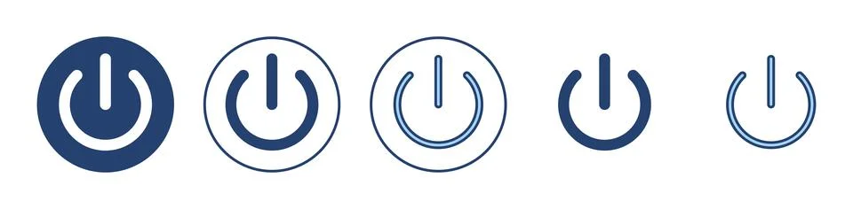 Power icon vector. Power Switch sign and symbol. Electric power Illustrazione stock