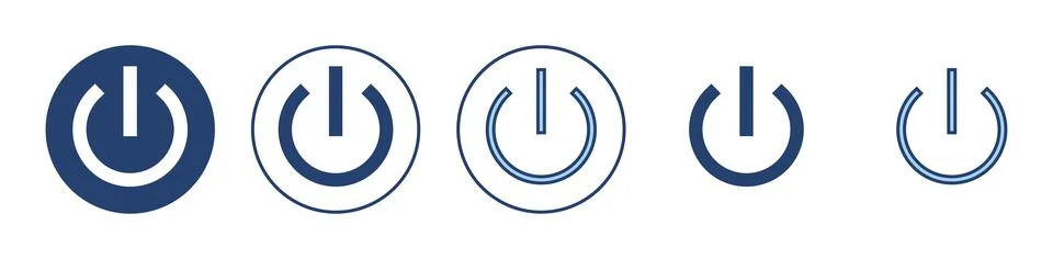 Power icon vector. Power Switch sign and symbol. Electric power Stock Illustration