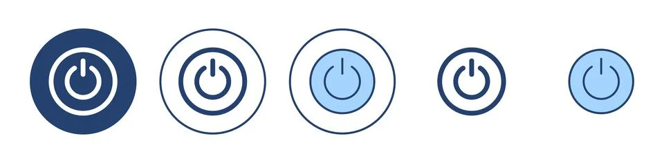 Power icon vector. Power Switch sign and symbol. Electric power Illustrazione stock