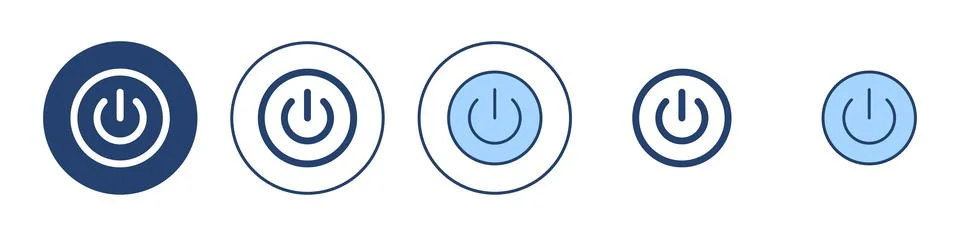 Power icon vector. Power Switch sign and symbol. Electric power Stock Illustration