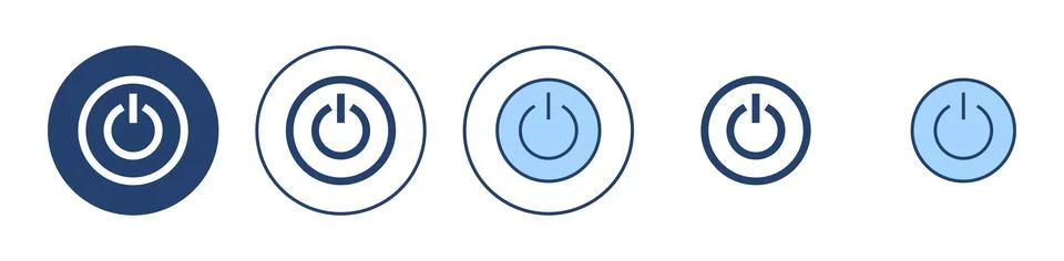 Power icon vector. Power Switch sign and symbol. Electric power Illustrazione stock
