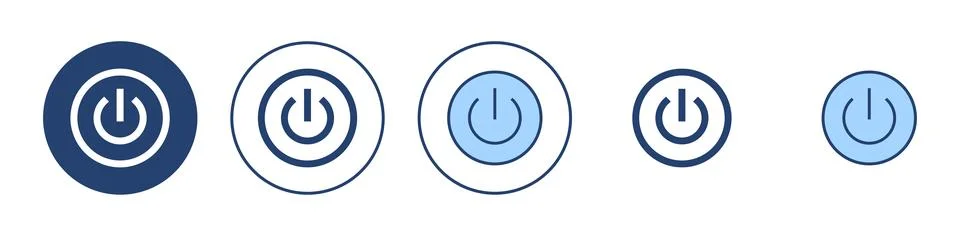 Power icon vector. Power Switch sign and symbol. Electric power Illustrazione stock