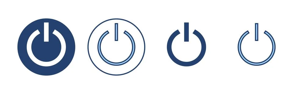 Power icon vector. Power Switch sign and symbol. Electric power Illustrazione stock