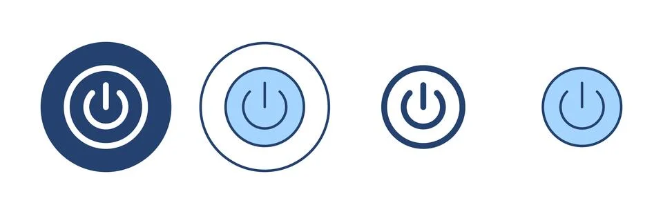 Power icon vector. Power Switch sign and symbol. Electric power Illustrazione stock