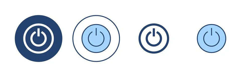 Power icon vector. Power Switch sign and symbol. Electric power Illustrazione stock