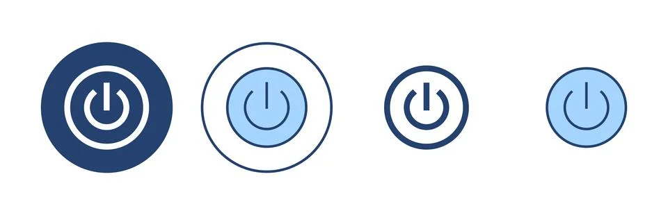 Power icon vector. Power Switch sign and symbol. Electric power Stock Illustration