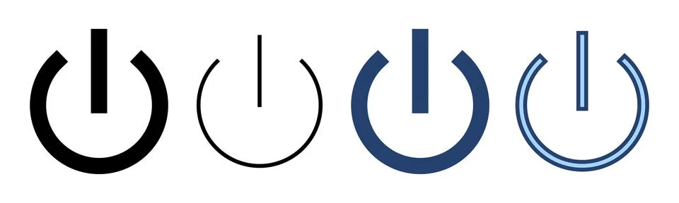 Power icon vector. Power Switch sign and symbol. Electric power Illustrazione stock