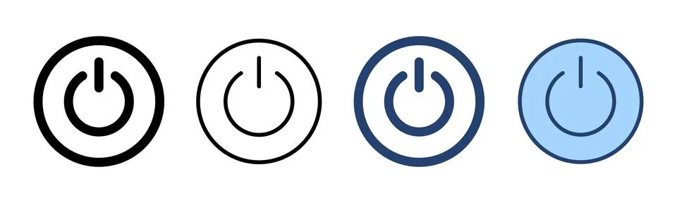 Power icon vector. Power Switch sign and symbol. Electric power Illustrazione stock