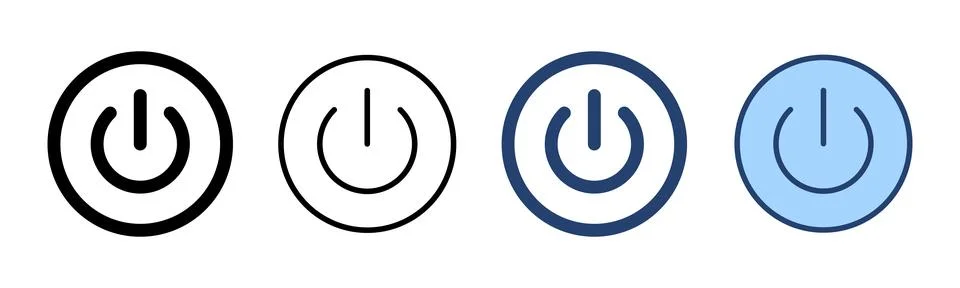 Power icon vector. Power Switch sign and symbol. Electric power Illustrazione stock