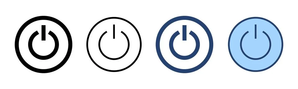Power icon vector. Power Switch sign and symbol. Electric power Stock Illustration