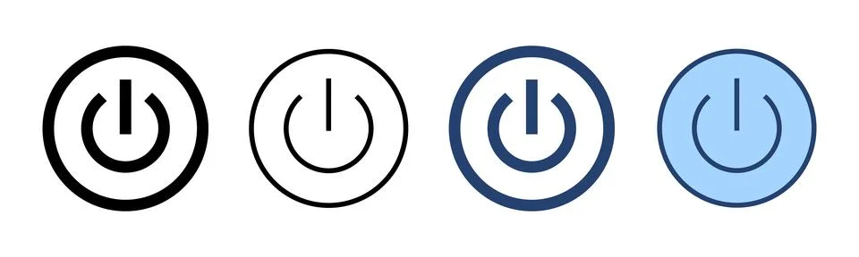 Power icon vector. Power Switch sign and symbol. Electric power Illustrazione stock