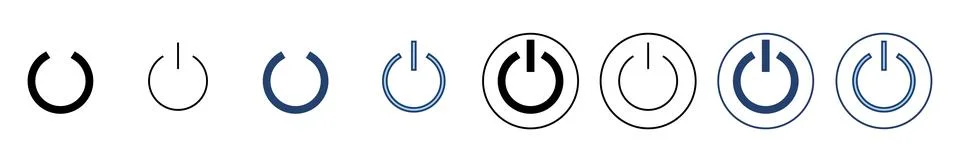 Power icon vector. Power Switch sign and symbol. Electric power Stock Illustration