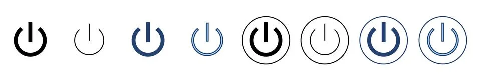 Power icon vector. Power Switch sign and symbol. Electric power Illustrazione stock