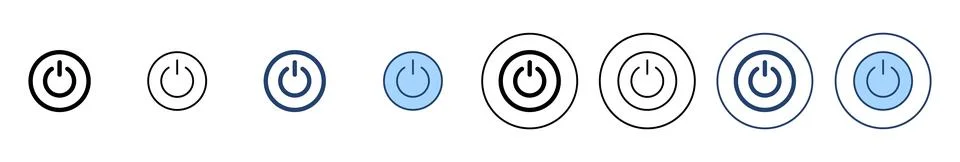 Power icon vector. Power Switch sign and symbol. Electric power Stock Illustration