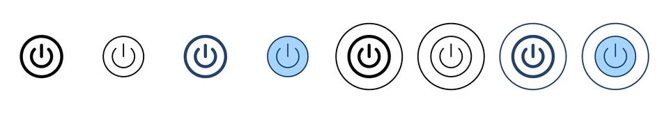 Power icon vector. Power Switch sign and symbol. Electric power Stock Illustration