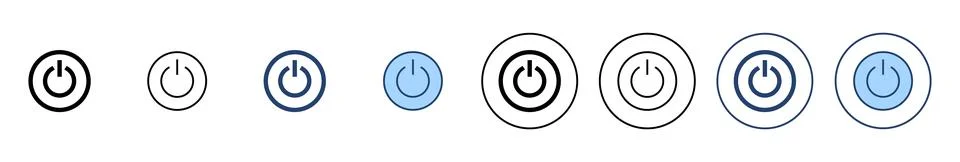 Power icon vector. Power Switch sign and symbol. Electric power Illustrazione stock
