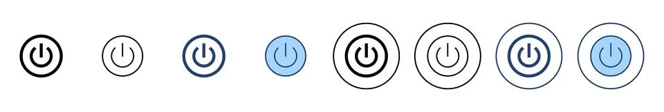 Power icon vector. Power Switch sign and symbol. Electric power Stock Illustration