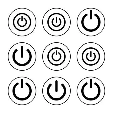 Power icon vector. Power Switch sign and symbol. Electric power Illustrazione stock