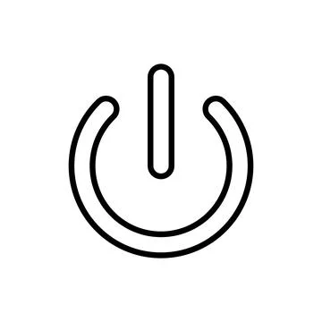 Power icon vector. Power Switch sign and symbol. Electric power Illustrazione stock