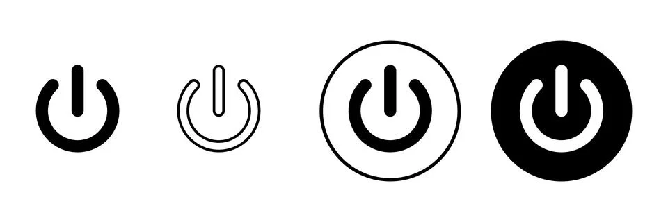 Power icon vector. Power Switch sign and symbol. Electric power Stock Illustration