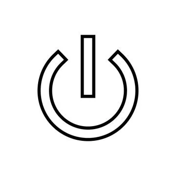 Power icon vector. Power Switch sign and symbol. Electric power Illustrazione stock