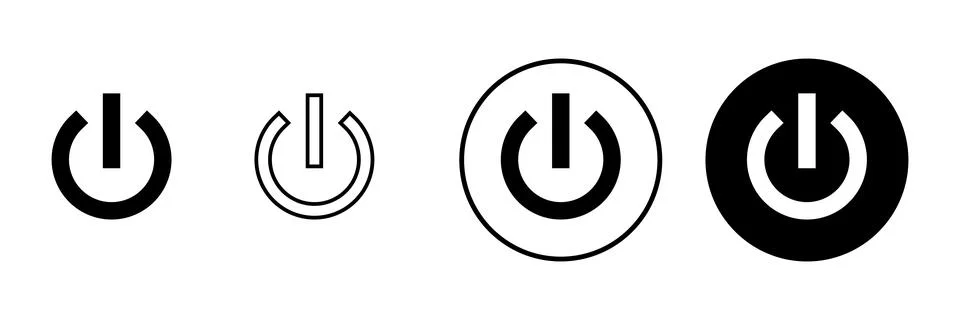 Power icon vector. Power Switch sign and symbol. Electric power 스톡 일러스트