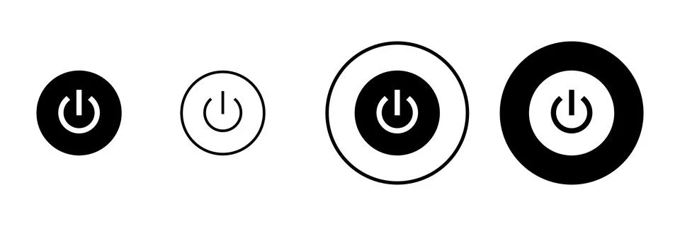 Power icon vector. Power Switch sign and symbol. Electric power イラスト素材